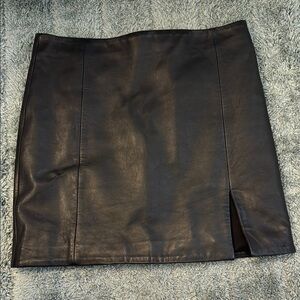 Black Leather Skirt